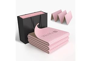 Yoga Mat 72"X24" WeMe TPE Exercise Yoga Mat 4mm/6mm/8mm Thick -2024 New Training Folding Mat Fitness Mat for Women, Men & Children,Non-Slip High-Density Eco Friendly for Pilates Mat with Storage Bag