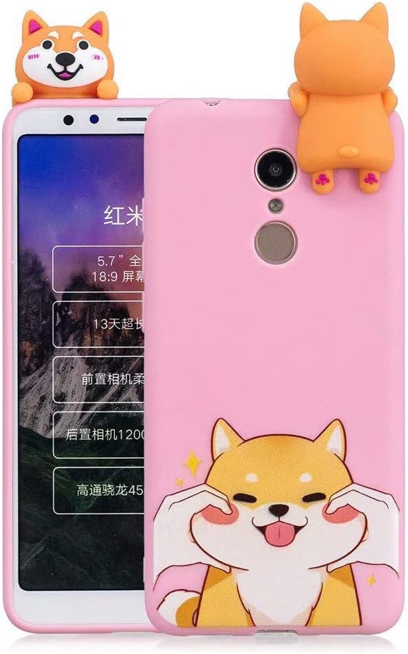 Kingtorn Xiaomi Redmi 5 Plus Case for Girls Women Girly Soft Cute Silicone 3D Cartoon Animal Cover Shockproof Case Protective Ultra Thin Case Cover for Xiaomi Redmi 5 Plus
