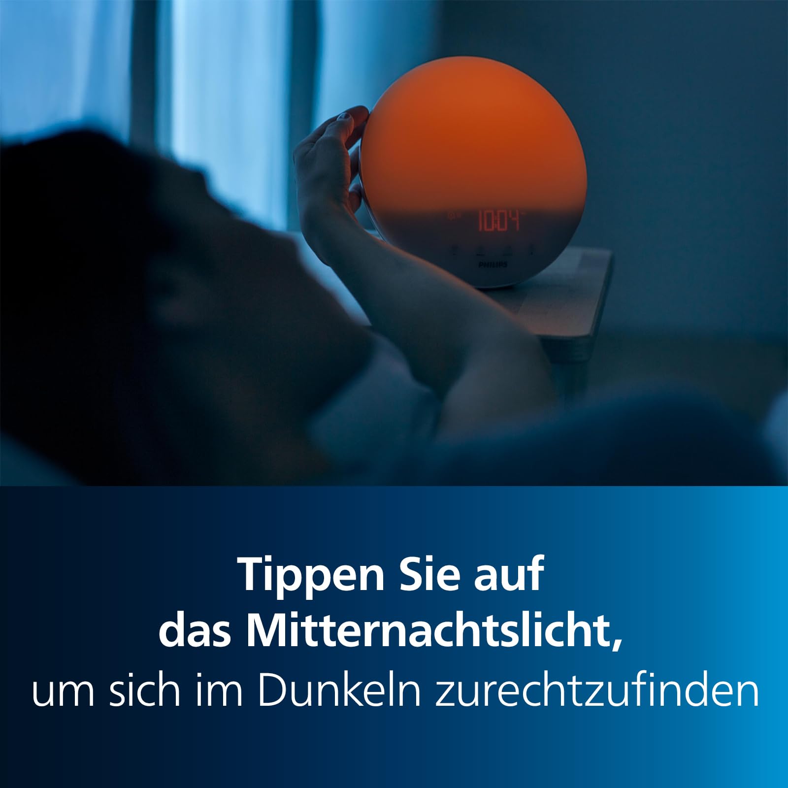 Philips SmartSleep Wake-up Light – Nachttischlampe & Wecker, Farbige Sonnenaufgangssimulation, 20 Helligkeitseinstellungen, 6 natürliche Wecktöne, Mitternacht-Lichtfunktion, Modell HF3521/01 3