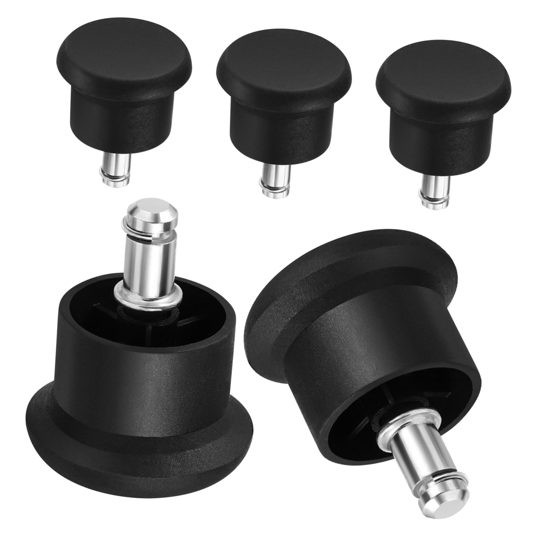 5pcs Chairs Glide Castors Glides Replacement Furniture Floor Gliders for Office Home (Black)