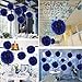 10pcs Royal Blue Tissue Hanging Paper Pom-poms, Hmxpls Flower Ball Wedding Party Outdoor Decoration Premium Tissue Paper Pom Pom Flowers Craft Kit, 10 Inch