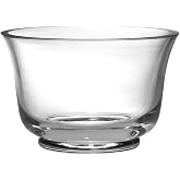 Barski Glass Revere Bowl, Handmade, Clear, 7.5" D, Made In Europe