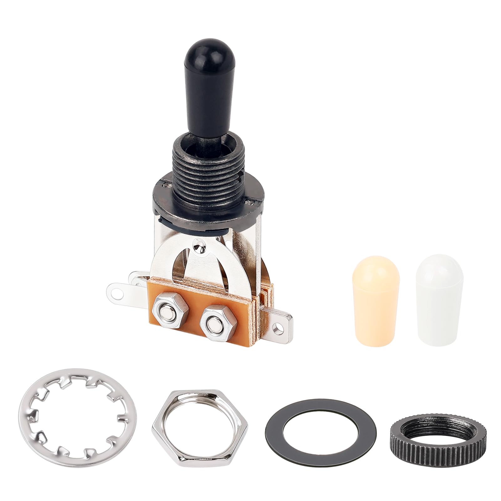 Banworks Metric 3-way Toggle Switch Pickup Selector Switch for Epiphone EPI LP Les Paul Style Guitar JT/DWQ-01 Gun Black with Black Tip