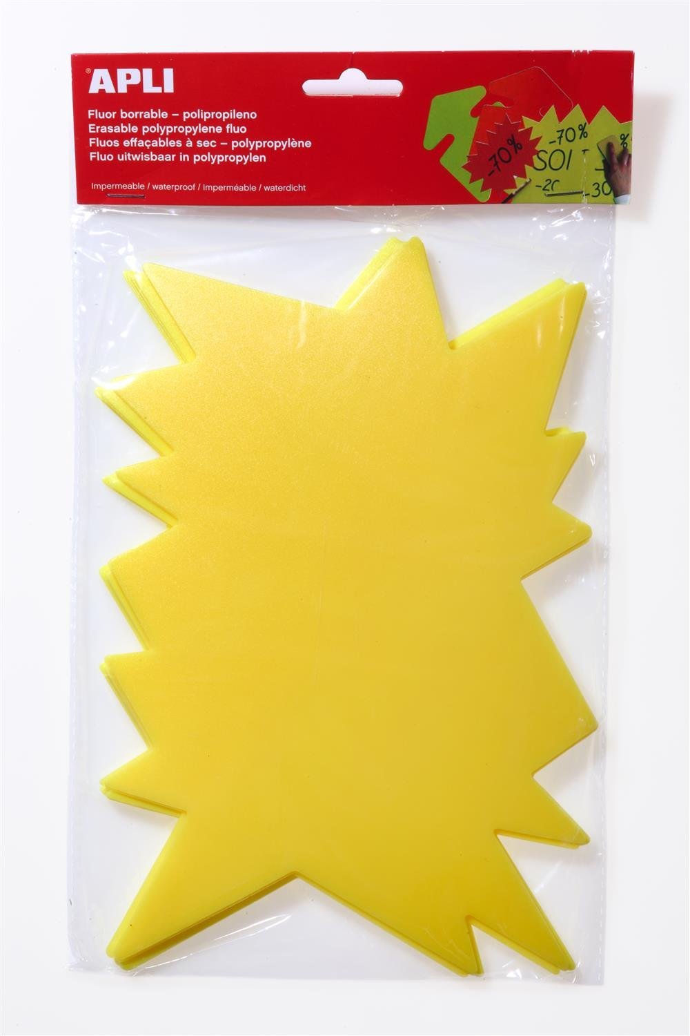 APLI 102048 Broken 10 Neon Range at Once, 160 x 240 mm, Yellow