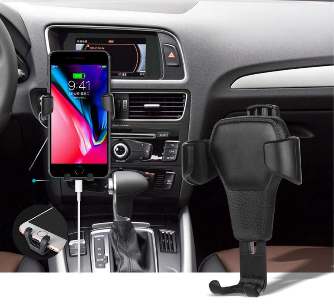 2PCS Cell Phone Holder for Car, ZOORE Auto-Clamping Air Vent Car Mount Holder Cradle, Universal Stand Holder Compatible with iPhone Xs XR X 8 7 6 6s Plus 5 5S 5C, Galaxy S10 / S10+ / S9 / S9 and More