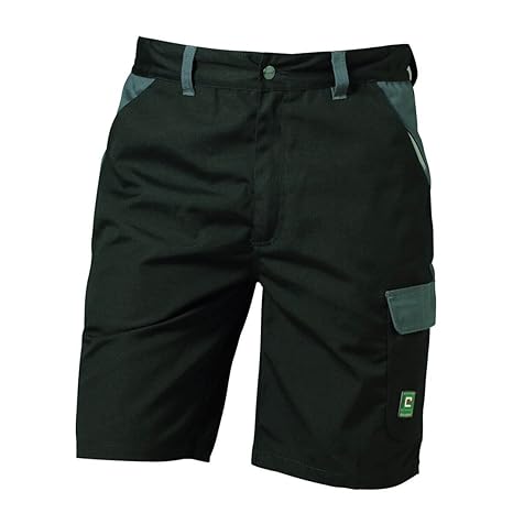 Elysee Rio Canvas-Shorts ? Schwarz | Grau | Robustes Gewebe | Abrieb- u. Reißfest | Teilelastischer Bund | Dreifache Kappnäht