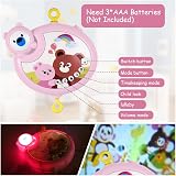 Aolso Baby Crib Mobile Music Lights Projector Remote Control Toy Pink view 4
