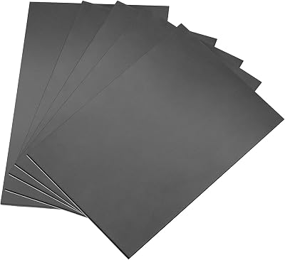 Storystore 5Pcs Self Adhesive Foam Sheets 300mm x 200mm x 3mm Black