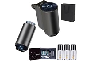 ALKYNE Smart Car Air Freshener Diffuser, Smart Car Air Freshener With Three Adjustable, Aromatizante para Carro Inteligente Intelligent Car Aroma (Diffuser+3Pcs Oils, Cologne)