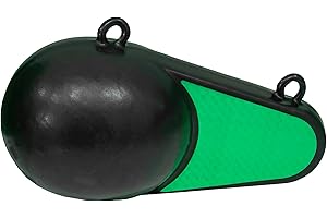 Extreme Max 3006.9082 Coated Keel-Style Downrigger Weight - 4 lbs. with Green Flash