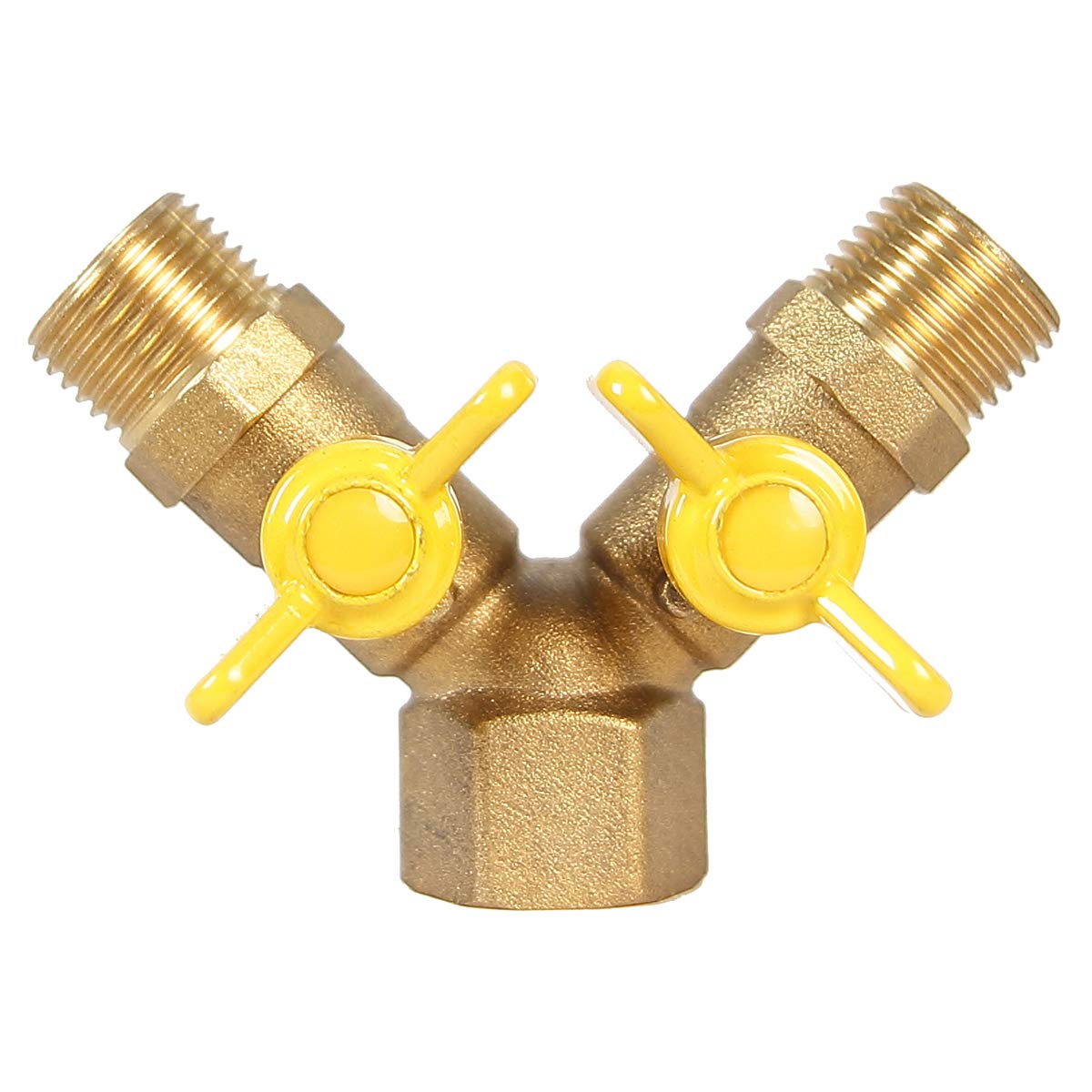 Soytich 2-Way Y Splitter for Inlet Pipes, 1/2-Inch AG for 2 Connectors (YV08)