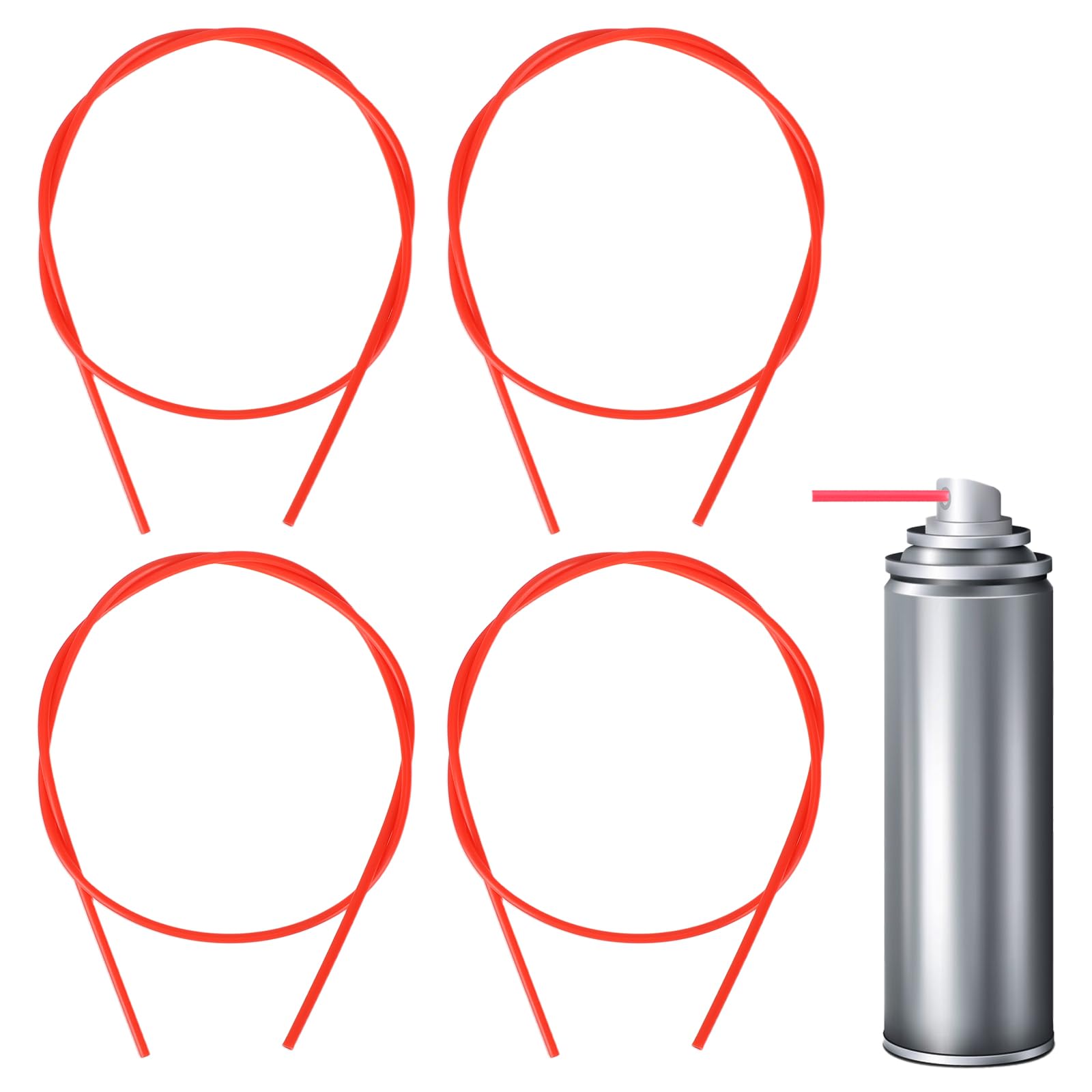 Photo 1 of 12pcs Spray Can Nozzle Straws, 50cm/19.68inch Flexible Spray Tips Paint Extension Tube Plastic Long Hose for Automotive Painting Furniture Repair