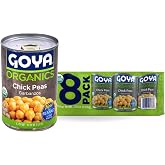 Goya Organic Chick Peas Low Sodium with Sea Salt, 15.5 Ounce (Pack of 8)
