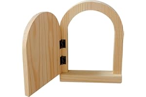 1Pc Wezxrauo Wooden Door Shaped Light Switch Cover, Decorative Adhesive Outlet Plate for Pet Safety, Self-Stick Switch Guard 