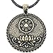 Paw Paw House Om Lotus Mandala Pendant Necklace Dharma Wheel Tibetan Buddhist Symbol Meditation Yoga Inspired Jewelry for Women Men (4127Br)