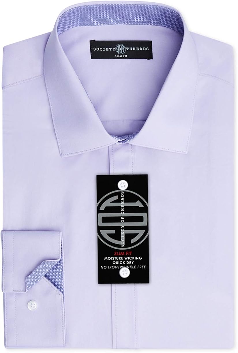 purple slim fit dress shirt