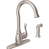 Moen 87650SRS Kitchen Faucet with Side Spray from the Anabelle Collection, Spot Resist Stainless