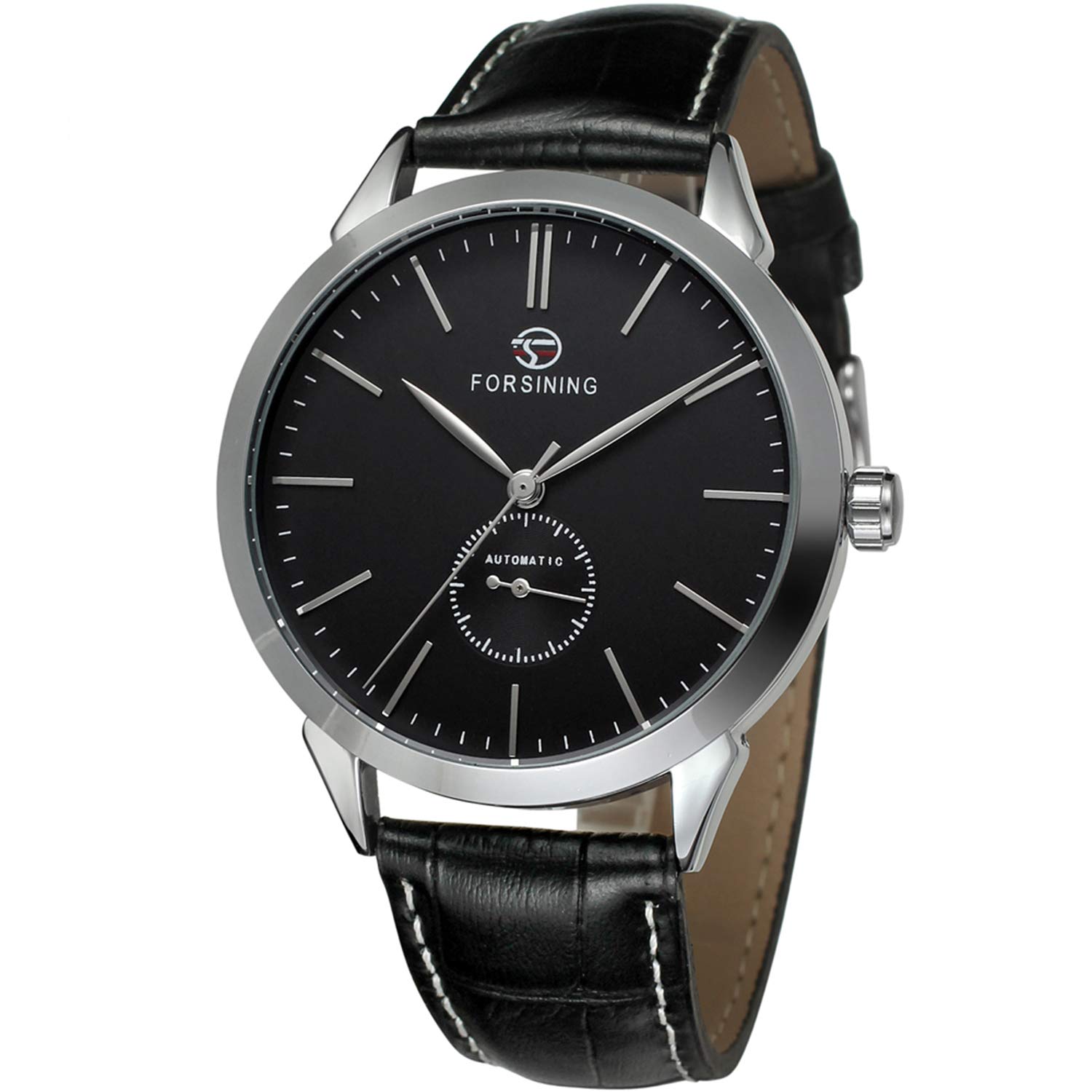 Forsining Men's Casual Automatic Self-Wind Analogue Dial Fashion Leather Brand Wrist Watch FSG8083M3S4