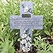 Orchid Valley Pet Memorial Grave Marker Cross Suitable for Any Animal, Cat, Dog, Horse, Guinea Pig, Rabbit etc. Supplied with Blank Plaque to Personalize.