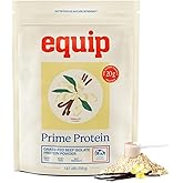 Equip Foods Prime Protein Powder | Clean, Grass Fed Beef Protein Powder | Carnivore Protein Isolate | Paleo, Keto Friendly | Gluten & Dairy Free | Helps Build & Repair Tissue | 30 Servings, Vanilla