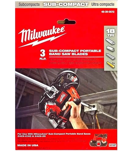 Milwaukee 48-39-0572 Sub-Compact Portable Band Saw Blades, 27-Inch
