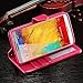 Note 3 Case, Galaxy Note 3 Case, Joopapa Galaxy Note 3 Luxury Fashion Pu Leather Magnet Wallet Flip Case Cover with Built-in Credit Card/ID Card Slots for Samsung Galaxy Note 3 N9000 (Pink)