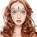 Face Jewelry Stickers, Kapmore 6 PCS Mermaid Face Jewelry Fashionable Removable Rhinestone Tattoo Face Gem Jewel Sticker for Valentine's Day Costume Party (Style 1)