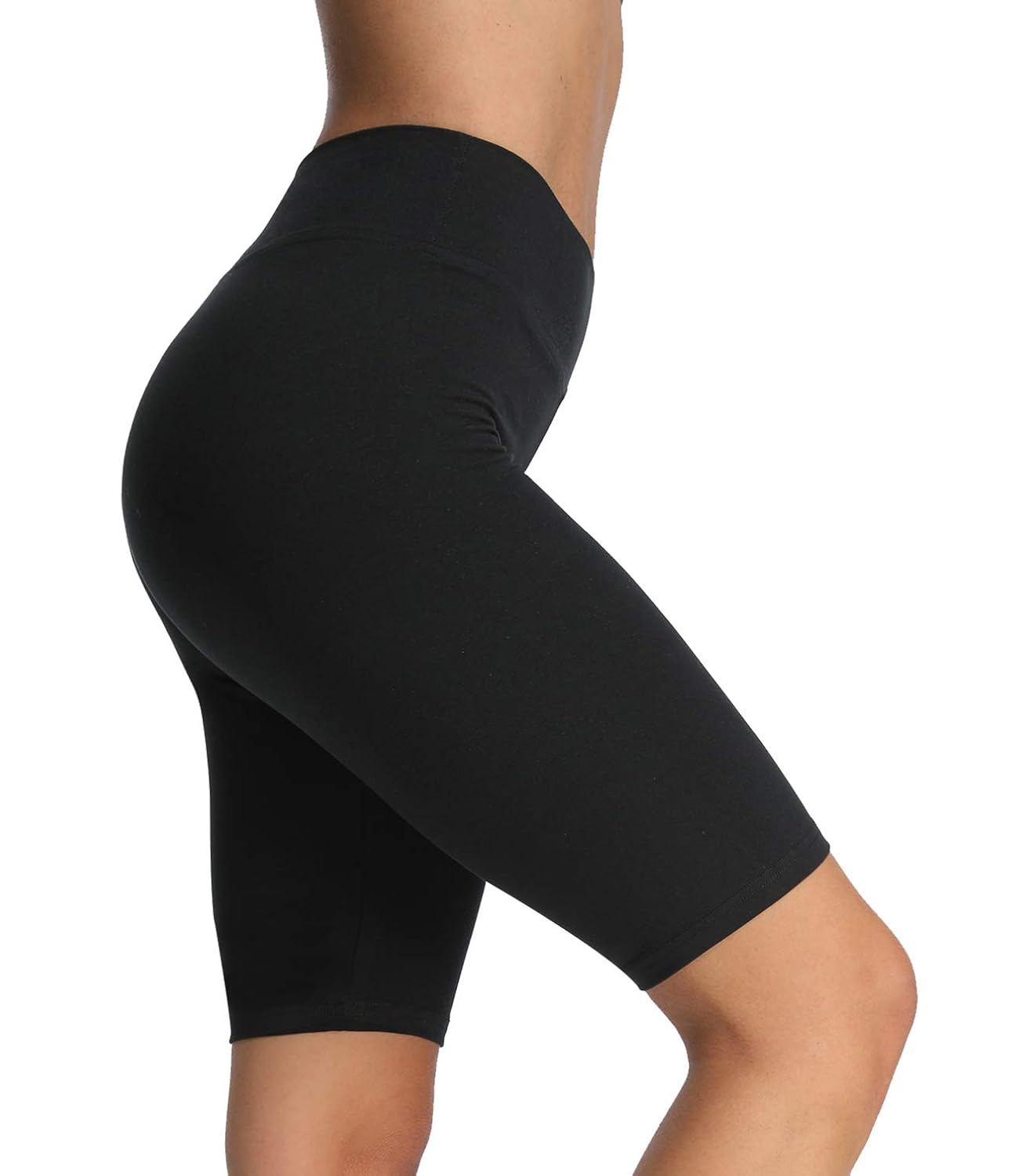 black yoga pants short length