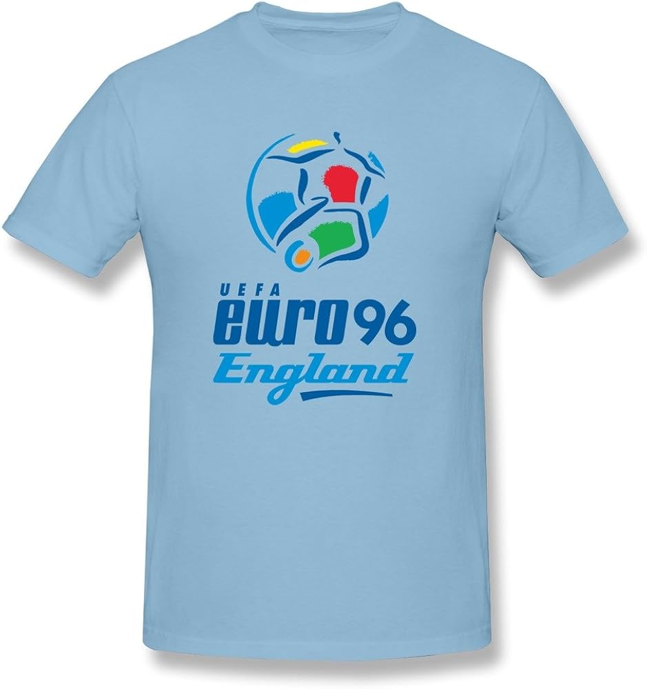 Printed Uefa Football Logo Tshirts For Menbrand Sky Blue