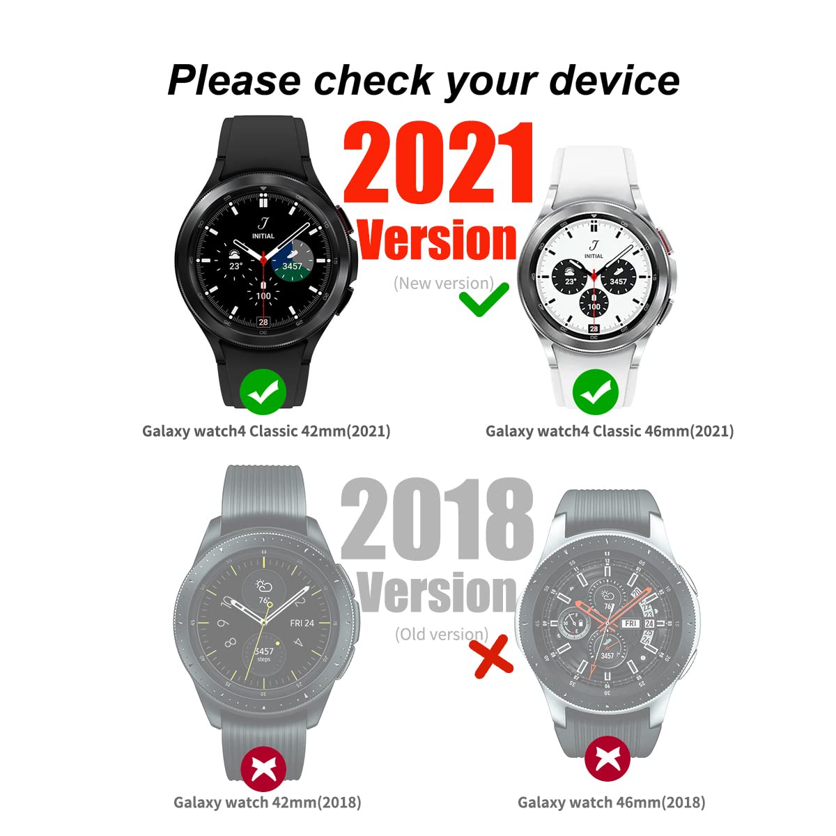 T-ENGINE T-ENGINE Case Compatible with Galaxy Watch 4 Classic 46mm (2021), Not for Galaxy Watch 46mm in 2018 Version