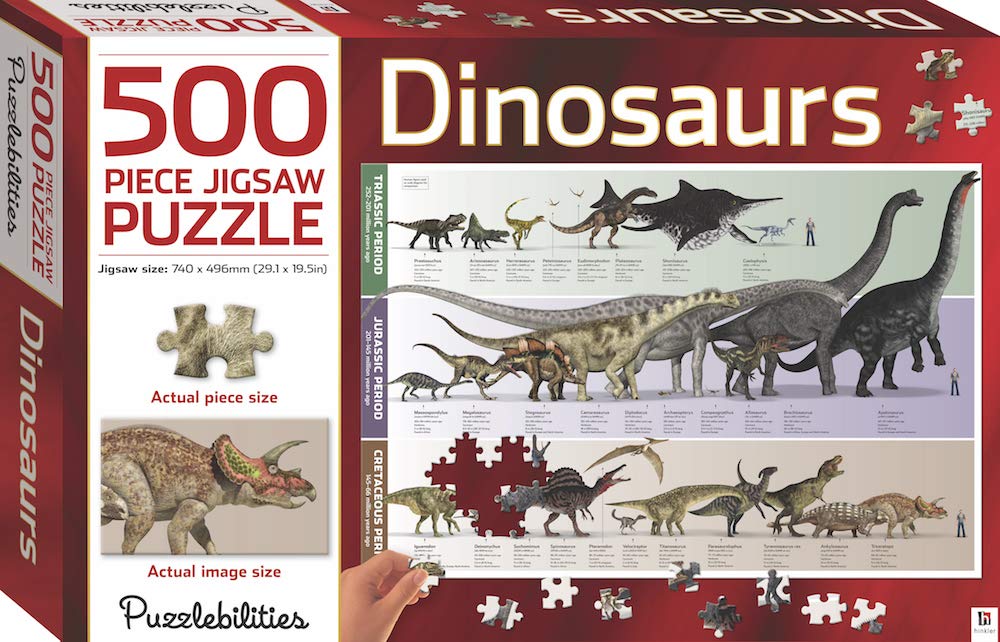 Dinosaurs 500 Piece Jigsaw Puzzle for Kids | Hinkler Puzzlebilities | Dinosaur Puzzle for Children | Educational Jigsaw Puzzle for Home Learning