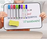 DumanAsen Double Sided Dry Erase Whiteboard 12x8 Inch with Pens Eraser Black view 4