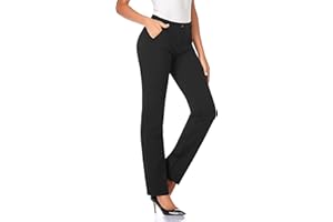 Tapata Women's 28''/30''/32''/34'' Stretchy Straight Dress Pants with Pockets Tall, Petite, Regular for Office Work Business