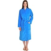 TowelSelections Women's Robe, Fleece Cotton Terry-Lined Water Absorbent Bathrobe