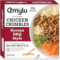 Amylu Foods Korean BBQ Style Chicken Crumbles, Natural Ingredients, 13g of Protein, GAP Certified Chicken Raised with No Anti