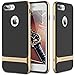 iPhone 7 Plus Case, ROCK [Royce] - Black & Champagne Gold [Ultra Thin][Heavy Duty][Metal Texture Side Buttons][Dual Layered][Slim Fit][Hard PC + Soft TPU] For Apple iPhone 7 Plus (2016)