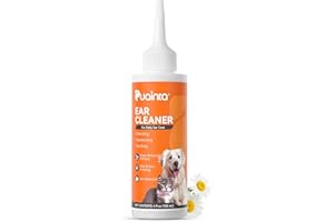 PUAINTA Ear Cleaner for Dog & Cats, Dog Ear Drop and Infection Treatment, Dog Ear Cleaning Solution- Cleaning,Soothing and Deodorizing Itchy Ears 4oz