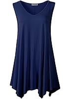 Women V-Neck Tank Top Tunic for Leggings