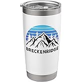 Breckenridge Colorado Retro Mountain Vacation Souvenir Stainless Steel Insulated Tumbler