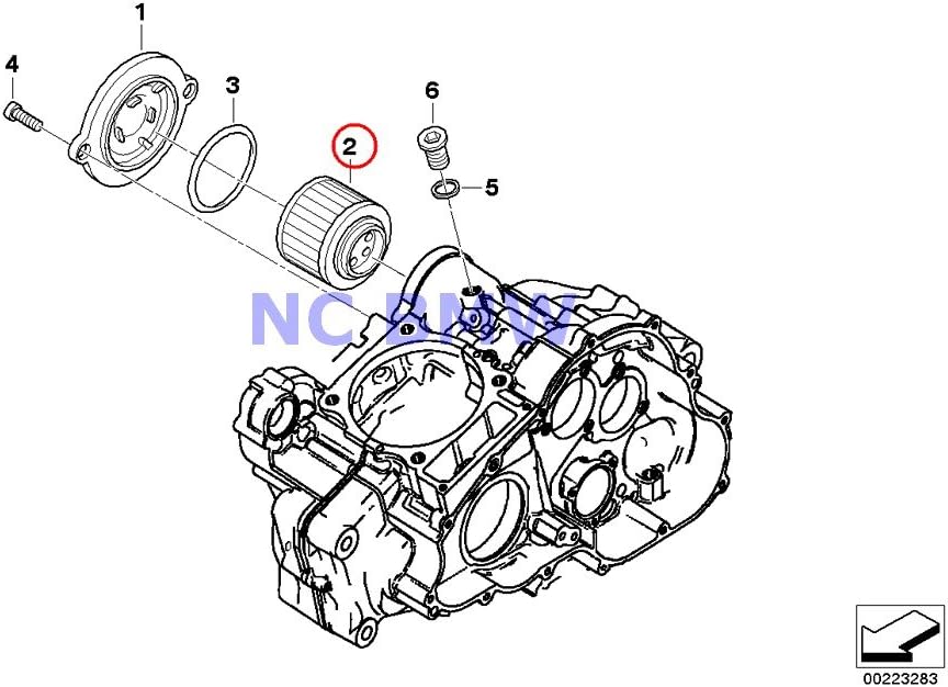 BMW Genuine Motorcycle Oil Filter Oil Filter Insert F650 F650ST F650CS G650 Xchallenge G650 Xcountry G650 Xmoto F650GS F650GS Dakar G650GS G650GS Sertao