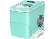 Ice Maker Machine for Countertop, 9 Bullet Ice Cubes Ready in 6 Minutes, 26lbs in 24Hrs Portable Ice Maker Machine Self-Clean