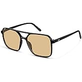 Fozono Square Aviator Sunglasses for Women Men Retro Trendy UV Protection Shades