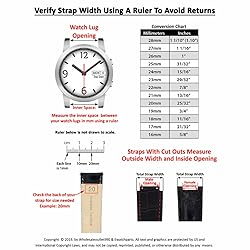 Ewatchparts 20-22mm Leather Watch Band Strap With