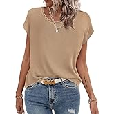 Zeagoo Sweater Vest Women Crew Neck Loose Fit Knit Lightweight T Shirts Pullover Casual Summer Outfits