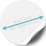 Paradise Print Round Customised Labels 37mm Matt Gloss Kraft Polyester view 2