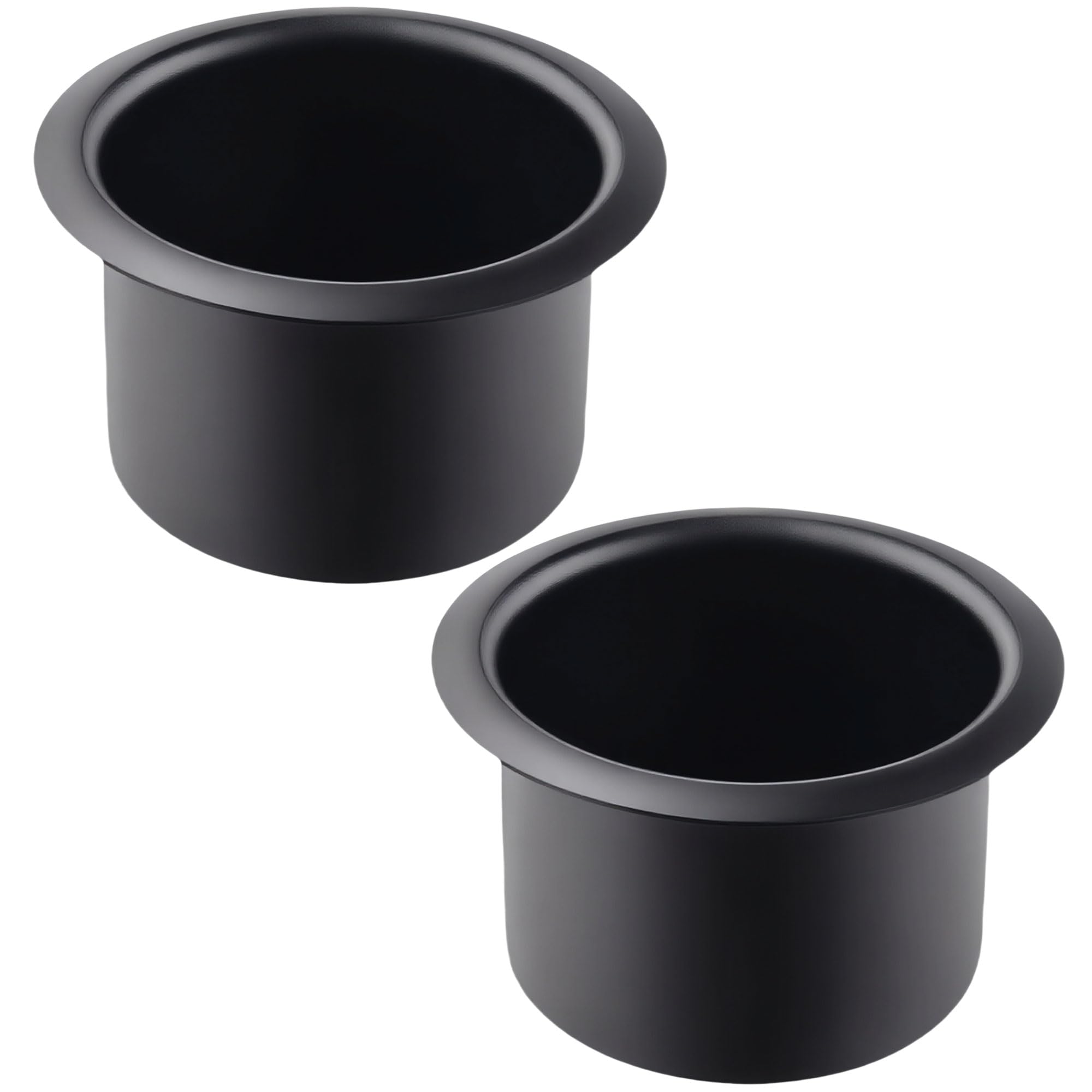 Photo 1 of 2 Pcs Matte Black Cup Holder Inserts Aluminum Alloy Sofa Recliner Handles Cup Holder Heavy Duty Metal Drink Can Holders No-Spill Drink Holders for Sofa Recliners Cars Trucks Boats Golf Carts