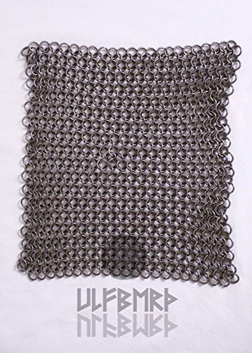 ULFBERTH chain piece for chain mail made of spring steel, Medieval Viking, 20 x 20 cm