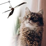 Cobee Cat Wand Toy with 2 Feather Refills, 35.5in Long Reach Cat Teaser view 7
