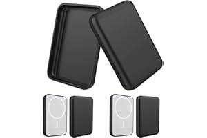GHIJKL 2 Pack Case Compatible with Magsafe Battery Pack, Ultra-Thin TPU Shockproof Case Slim Scratch Resistant Cover Protective Bumper Shell for Magsafe Battery Pack, Black/Black