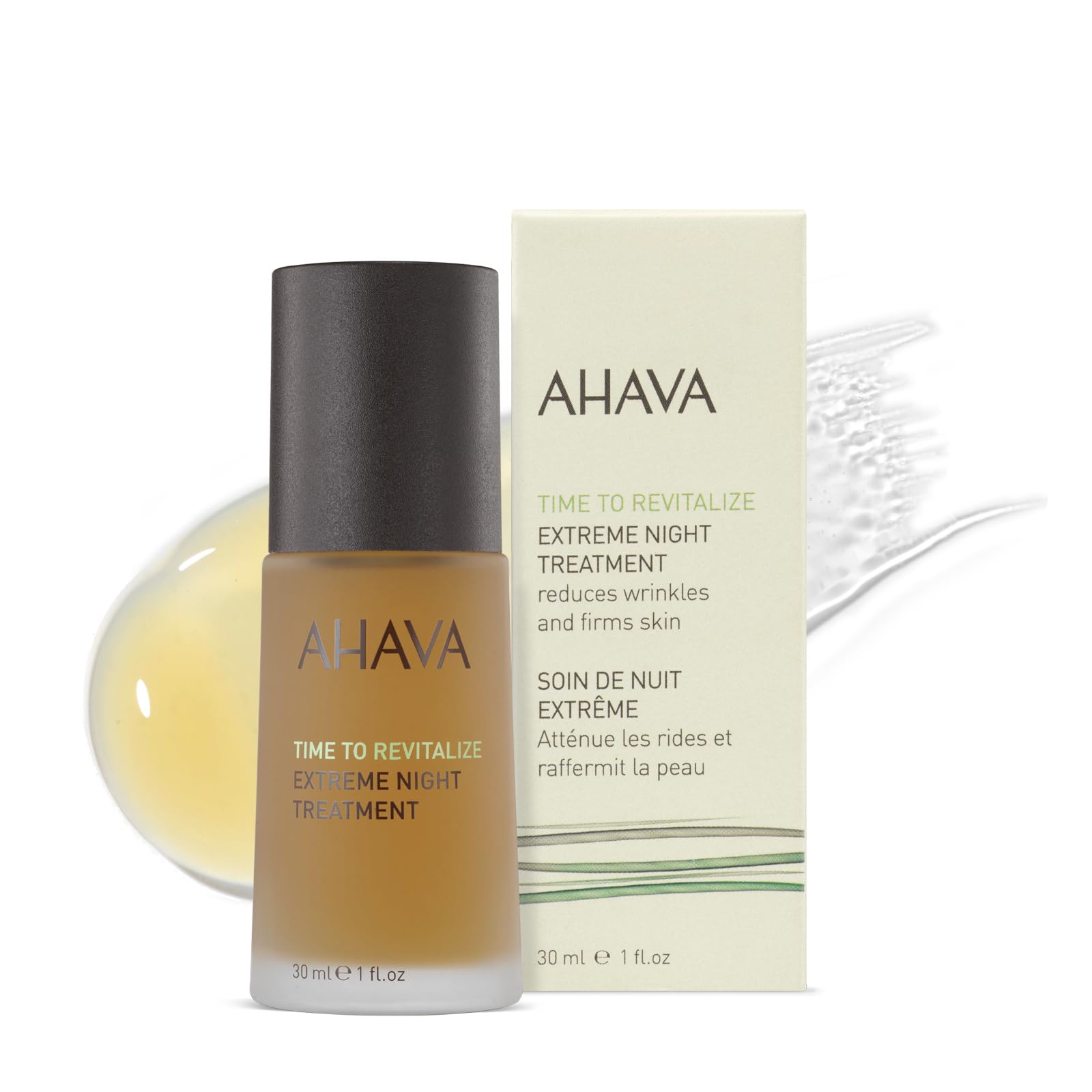 Photo 1 of AHAVA Extreme Night Treatment - Exclusive Moisturizer, Neck & Chest Cream, Smoothes Skin & Reduces Wrinkles, Enriched with Patented Extreme Complex, Dead Sea Osmoter, Peptides & Resveratrol 1 Fl.Oz